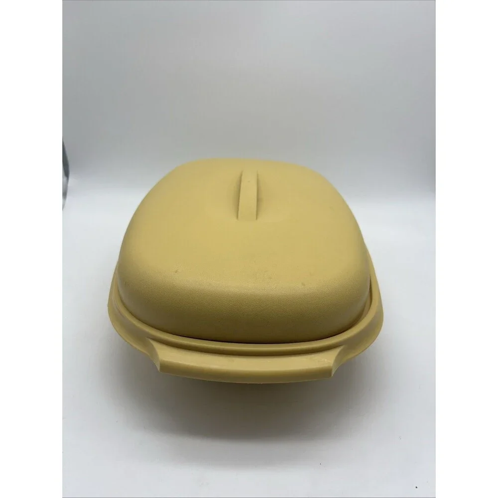 Tupperware Microwave Vegetable Steamer Harvest Gold 1273-5/1274-1/1275-4, 4 Set